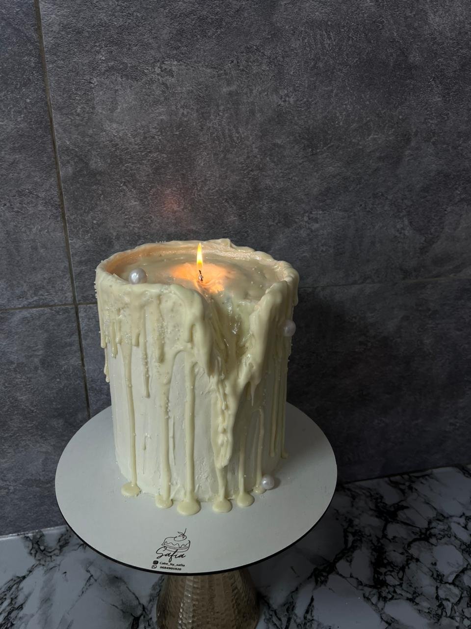 Gâteau Bougie Effet Cire